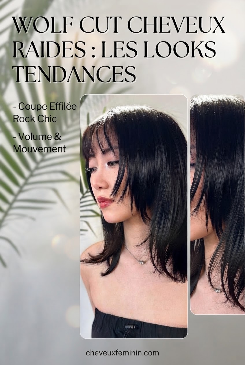 Wolf Cut Cheveux Raides : Les Looks Tendances