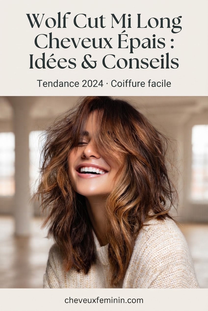 Wolf Cut Mi Long Cheveux Épais : Idées & Conseils