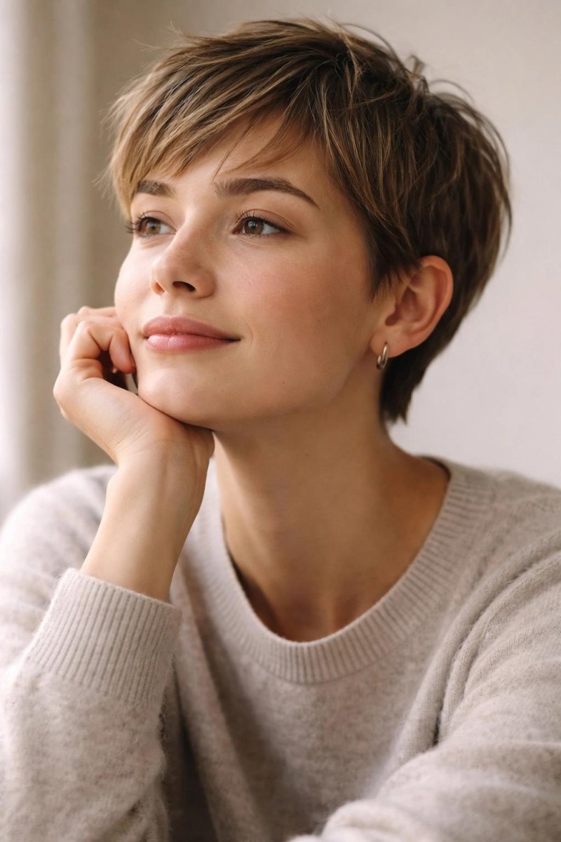 Pixie effet coiffé naturel