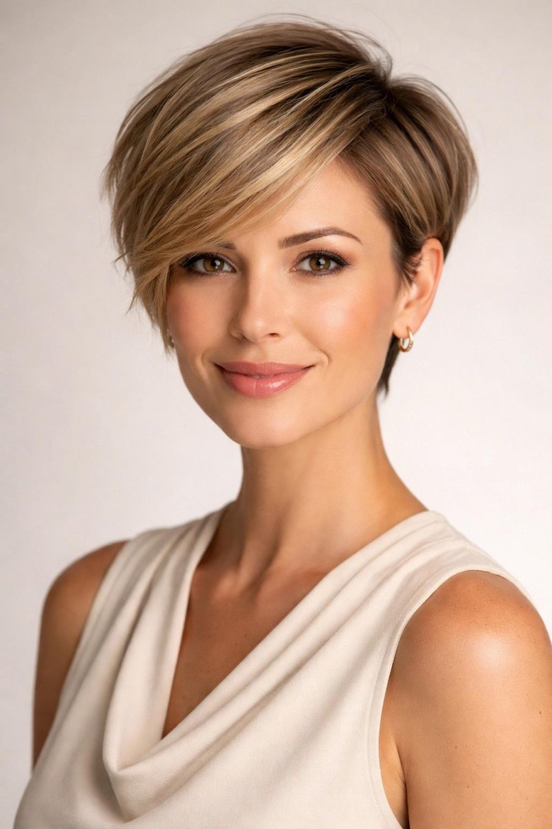 Pixie asymétrique femme audacieuse