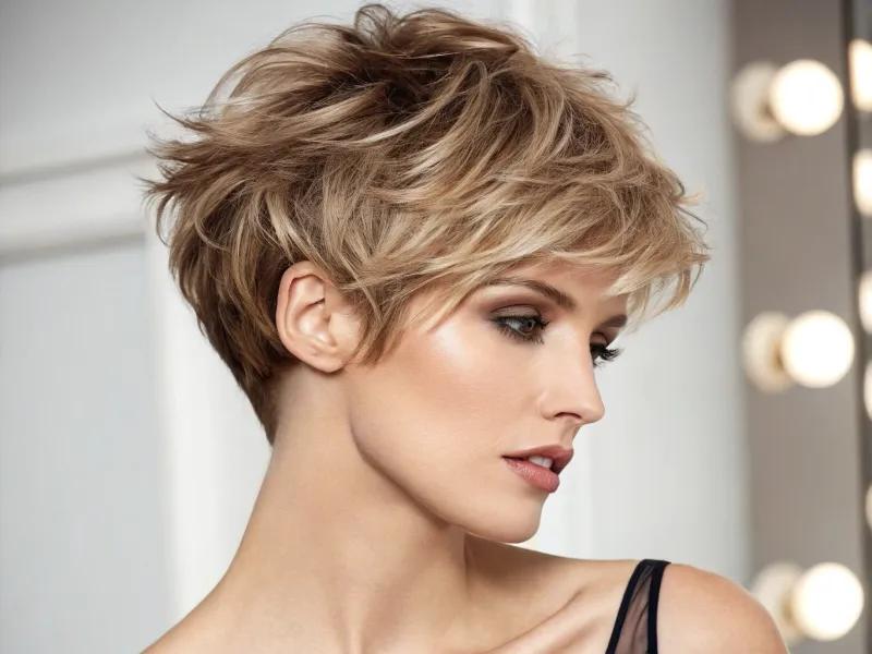 Pixie cut déstructuré cheveux fins