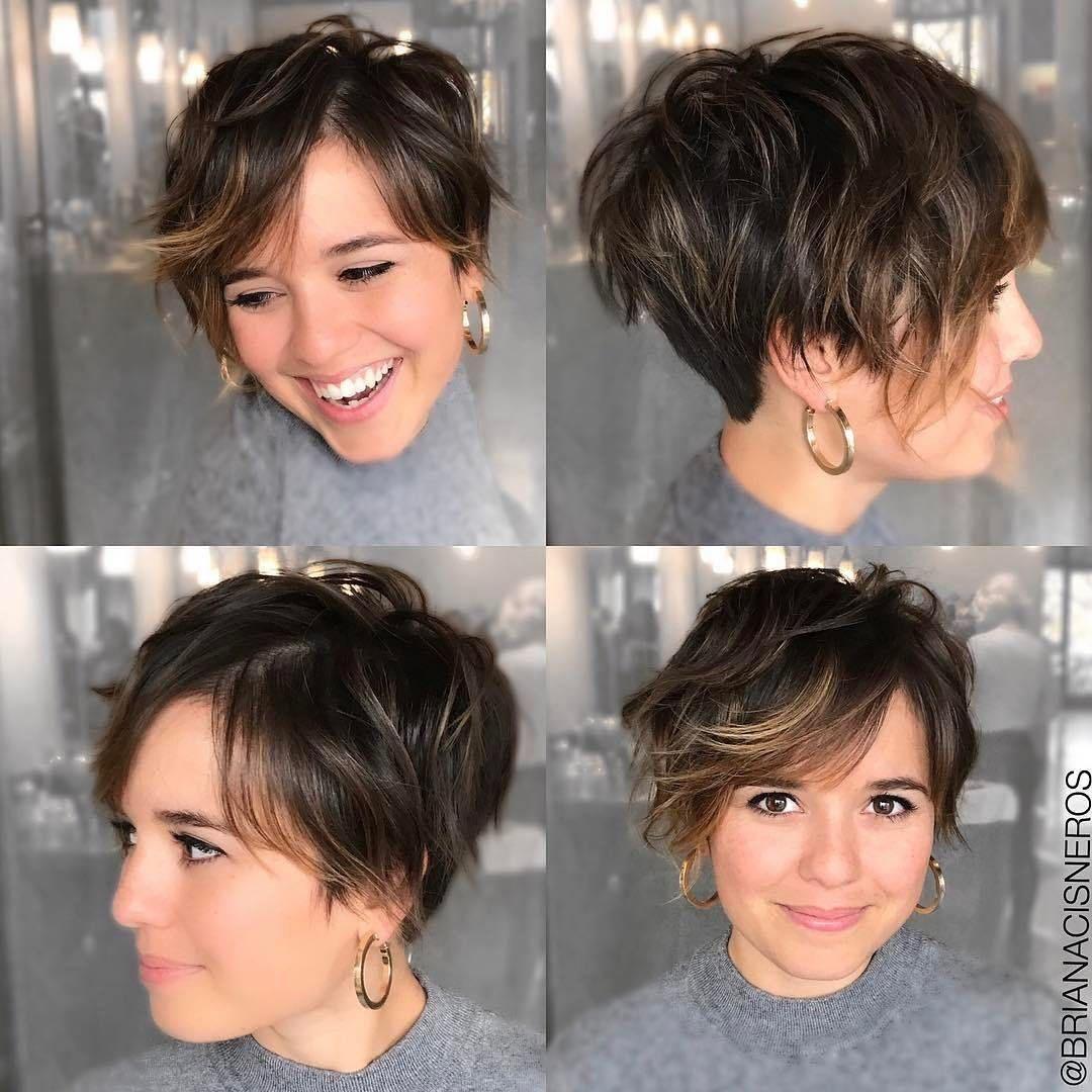 Pixie cut déstructuré visage rond
