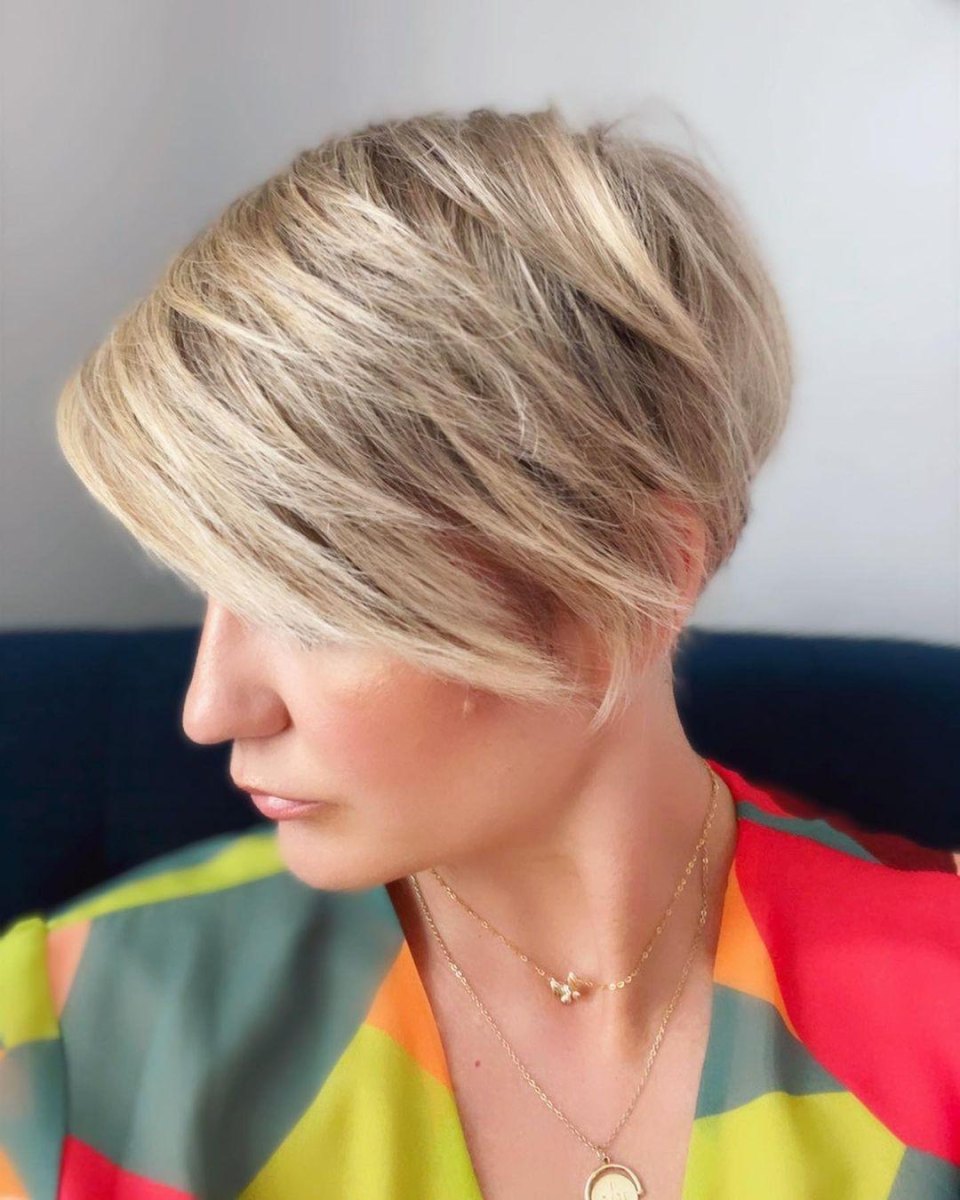 Pixie longue frange effilée