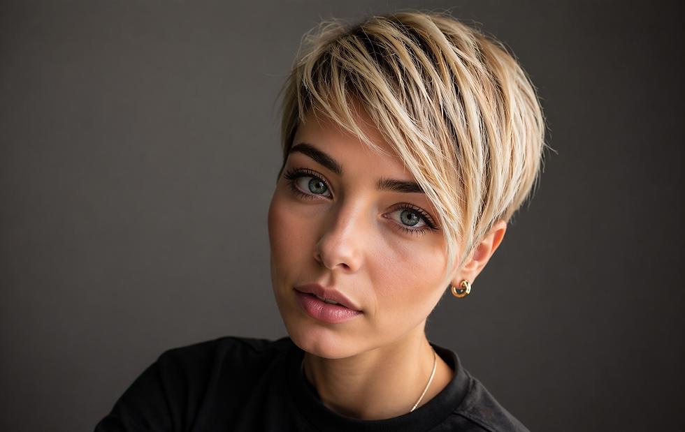 Pixie frange visage ovale