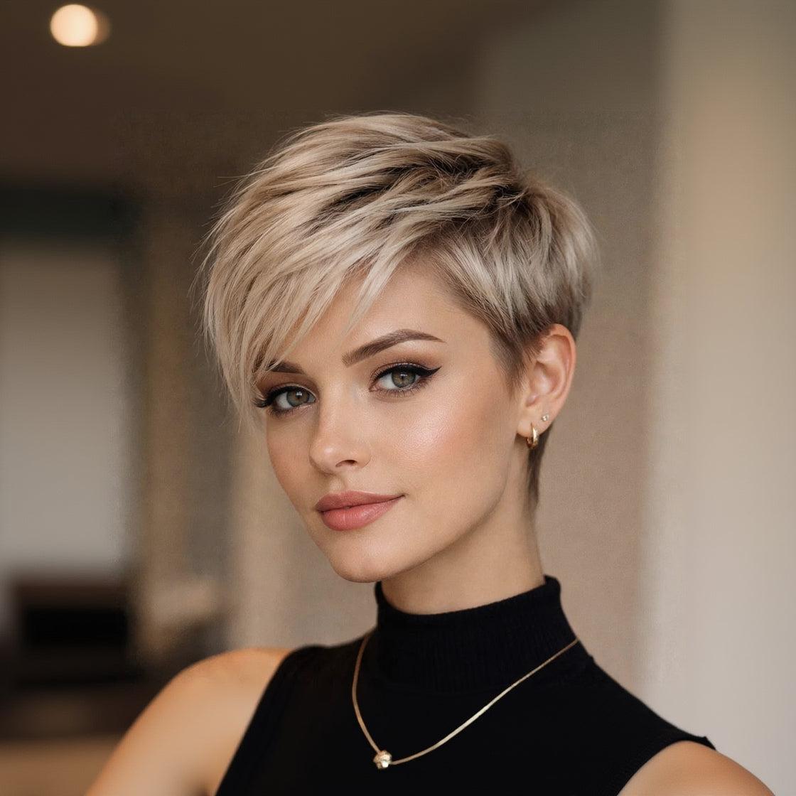 Pixie cut côtés courts volume