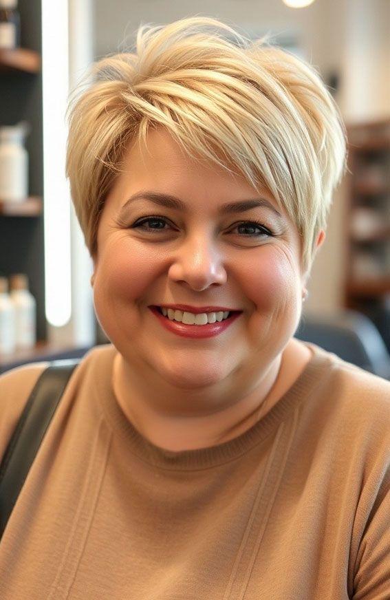 Pixie cut tendance 2026 visage rond
