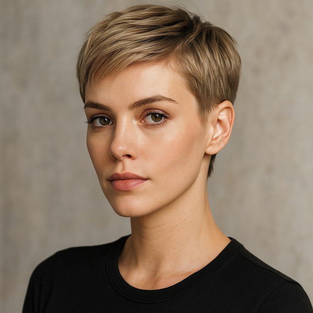 Pixie garçonne raffinée cheveux fins