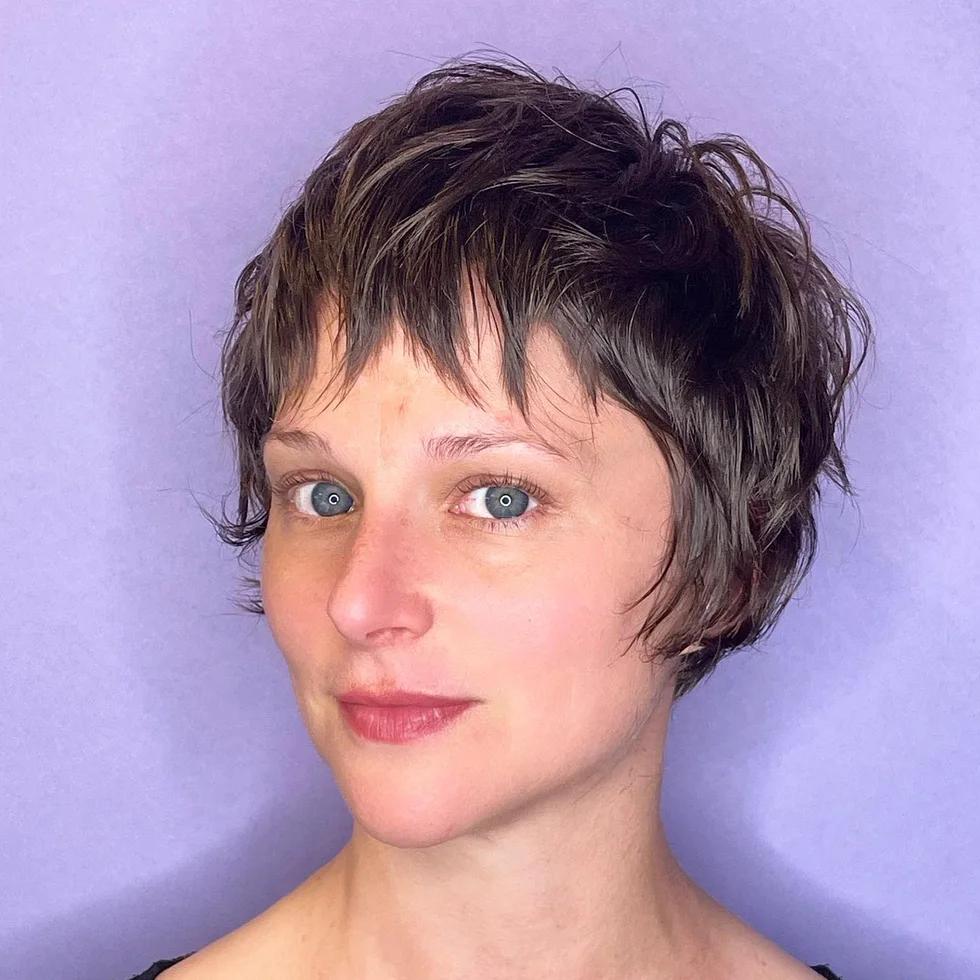 Pixie shag facile à coiffer