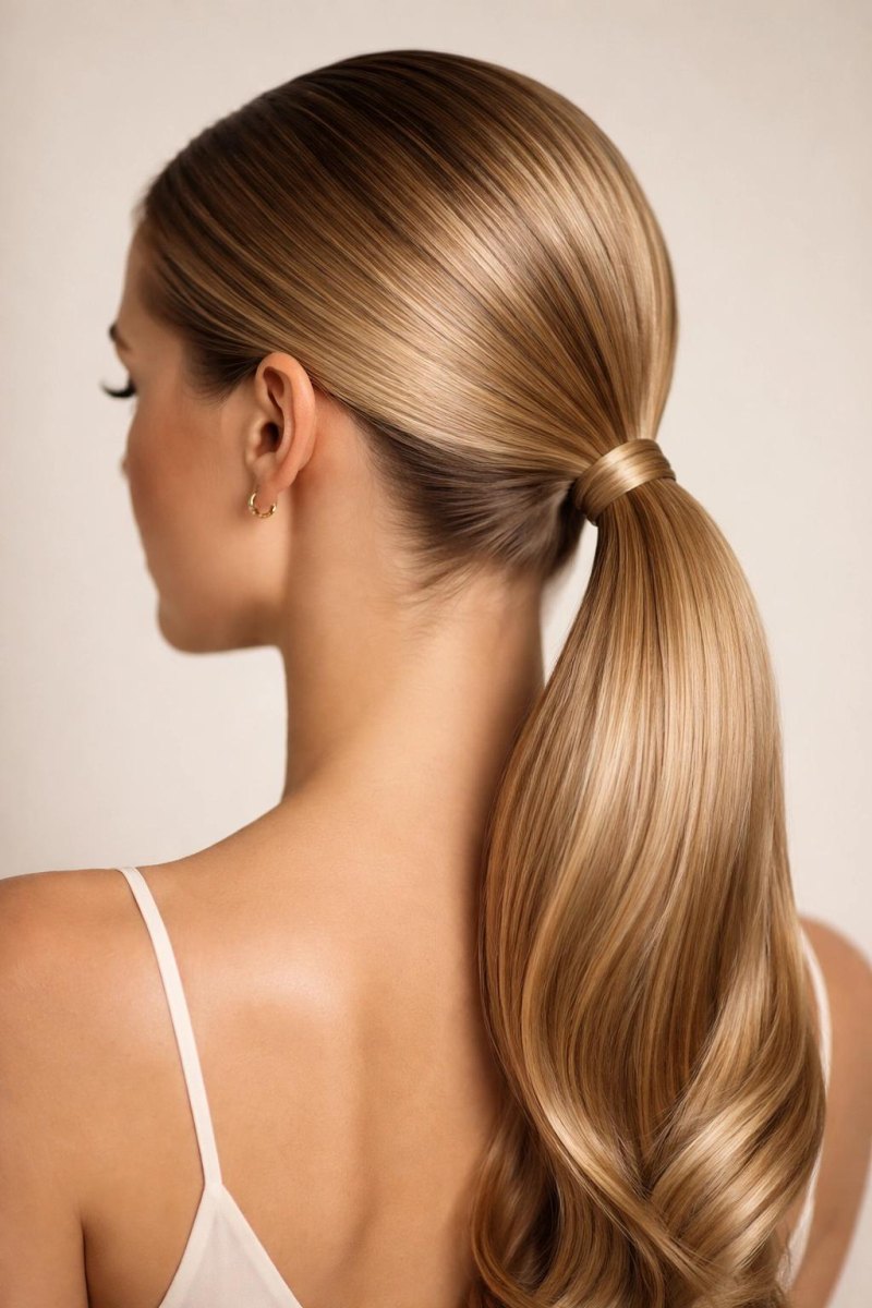 Queue de cheval basse cheveux longs