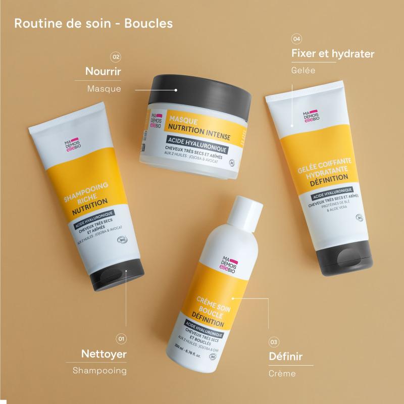 Routine coiffage boucles définies