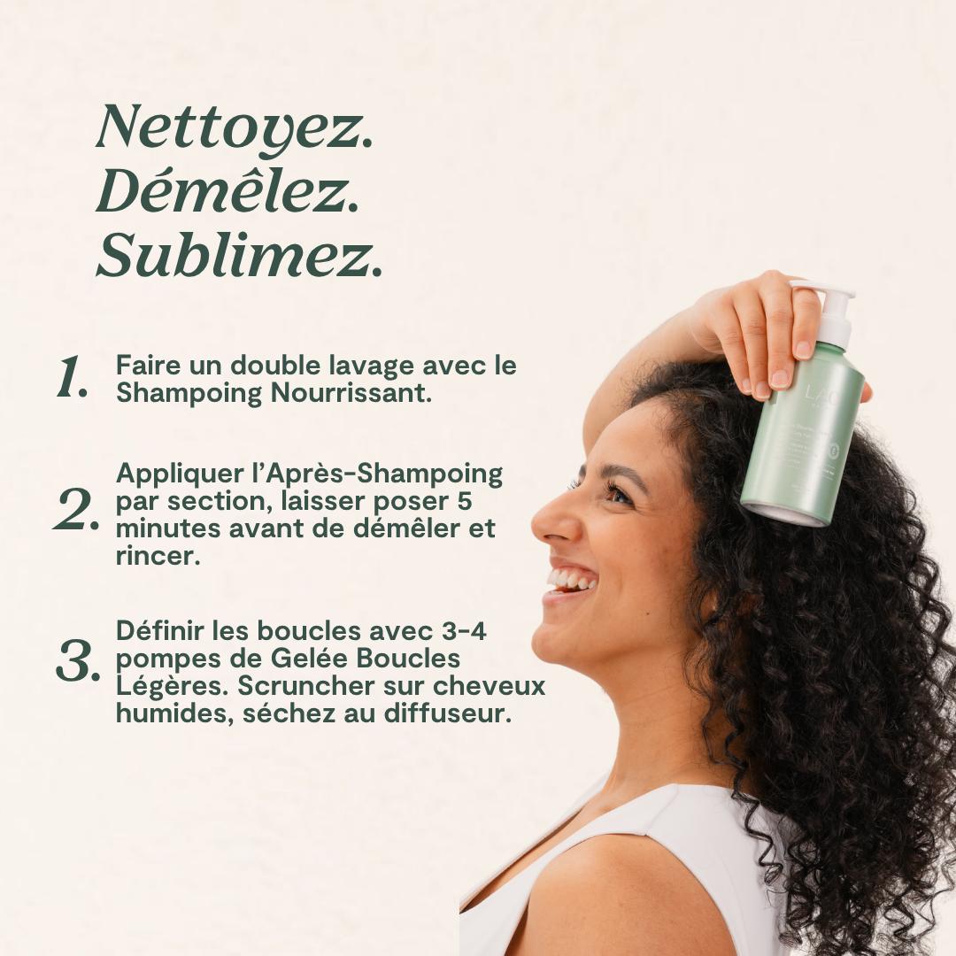 Routine coiffage boucles naturelles