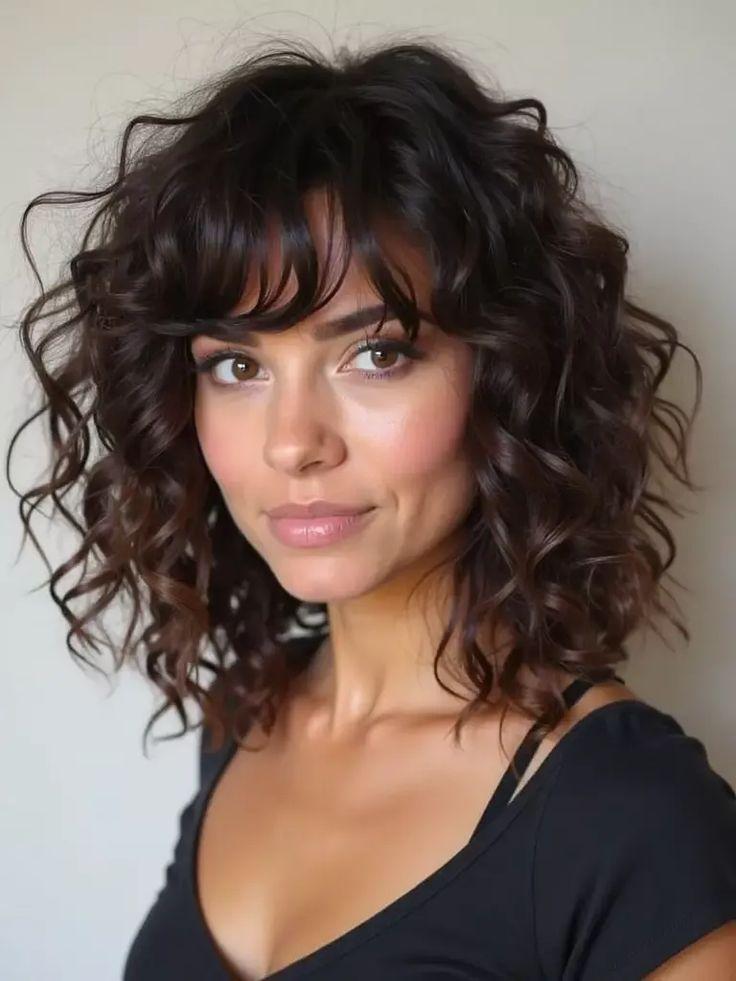 Shag bouclé avec frange rideau