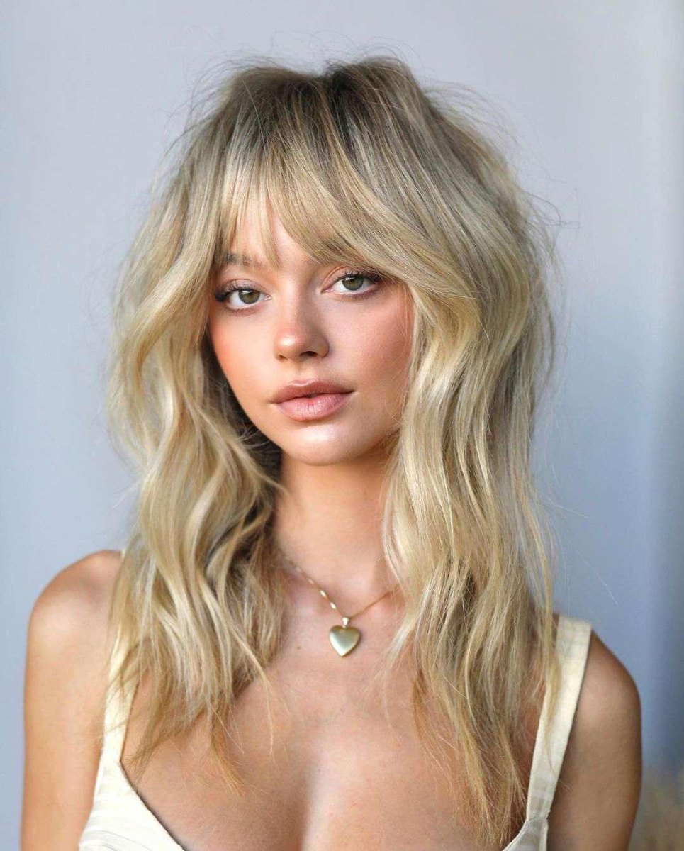 Shag cheveux fins avec frange