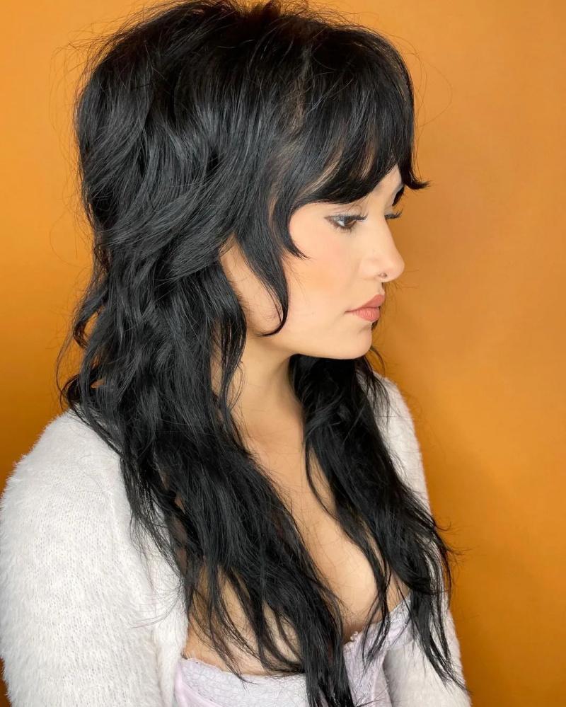 Texture décontractée wolf cut